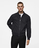 Mango Men's Quilted Water-Repellent Bomber Jacket