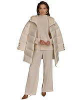 Donna Karan New York Women's Hooded Down Puffer Coat