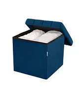 Seville Classics Tufted Storage Ottoman