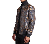 Paisley & Gray Men's Hyde Slim Fit Leaf Print Bomber Jacket