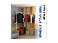 Slickblue Double Adjustable Clothing Rack for Hanging Clothes