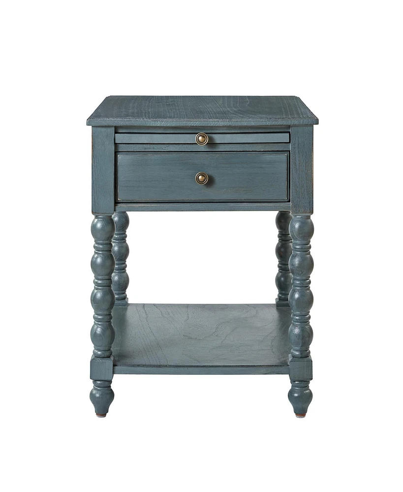 Hulala Home Eteria Traditional 26" Tall End Table with Soild Wood