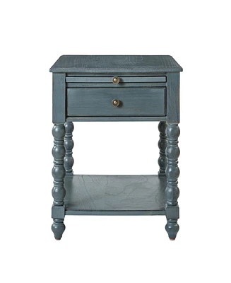 Hulala Home Eteria Traditional 26" Tall End Table with Soild Wood