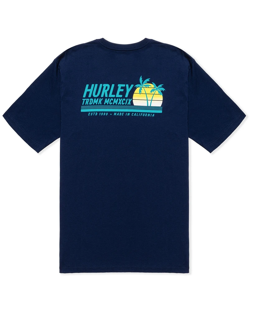 Hurley Men's Everyday Sun Stripes Short Sleeve T-Shirt