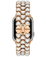 Kate Spade New York Women's Stainless Steel Rose Gold-Tone Band for Apple Watch, 38/40/41mm and 42/44/45/49mm - Rose Gold