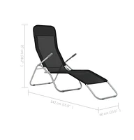 vidaXL Folding Sun Loungers 2 pcs Textilene