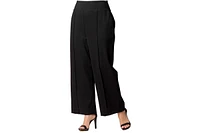 Kiyonna Plus Polished Ponte Wide Leg Pants