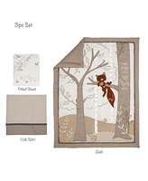 Lambs & Ivy Treetop Fox Woodland Tree Nursery 3-Piece Baby Crib Bedding Set