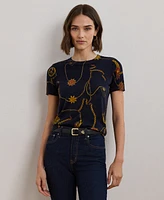 Lauren Ralph Lauren Petite Belting-Print Sweater