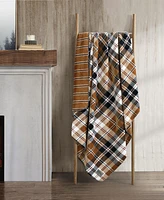 Eddie Bauer Trailhead Plaid Flannel Oversized Throw, 70" X 60"