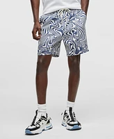 Mode of One Men's Distorted Wave Relaxed-Fit Shorts, Exclusively at Macy's