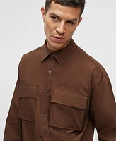 Mode of One Men's Long-Sleeve Button-Front Utility Shirt, Exclusively at Macy's