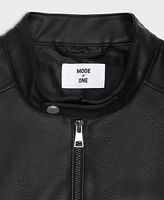 Mode of One Men's Faux-Leather Moto Jacket, Exclusively at Macy's