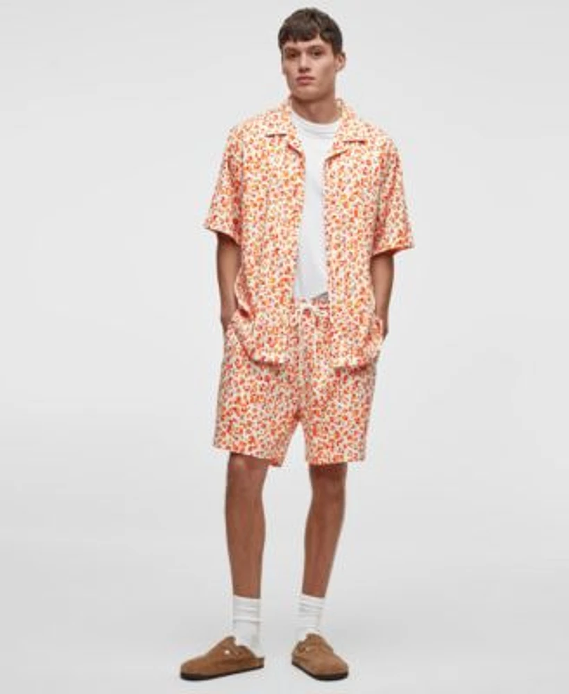 Mode Of One Mens Leopard Print Camp Shirt Relaxed Fit Shorts Exclusively At Macys