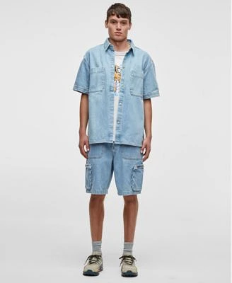 Mode Of One Mens Cosell Denim Shirt Cargo Jean Shorts Exclusively At Macys