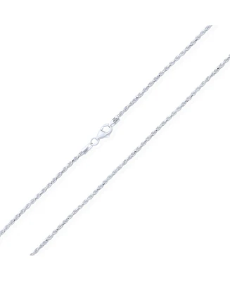 Bling Jewelry 040 Gauge .925 Sterling Silver Rope Chain Necklace For Women Made In Italy 16 18 20 24 Inch