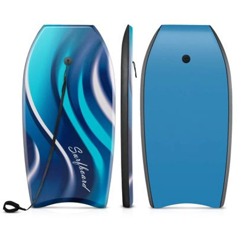 Costway 33 Lightweight Body Board With Eps Core Xpe Deck Hdpe Bottom Crescent Tail