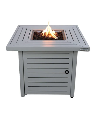 Mondawe 25" H x 30" W Steel Propane/Natural Gas Fire Pit Table