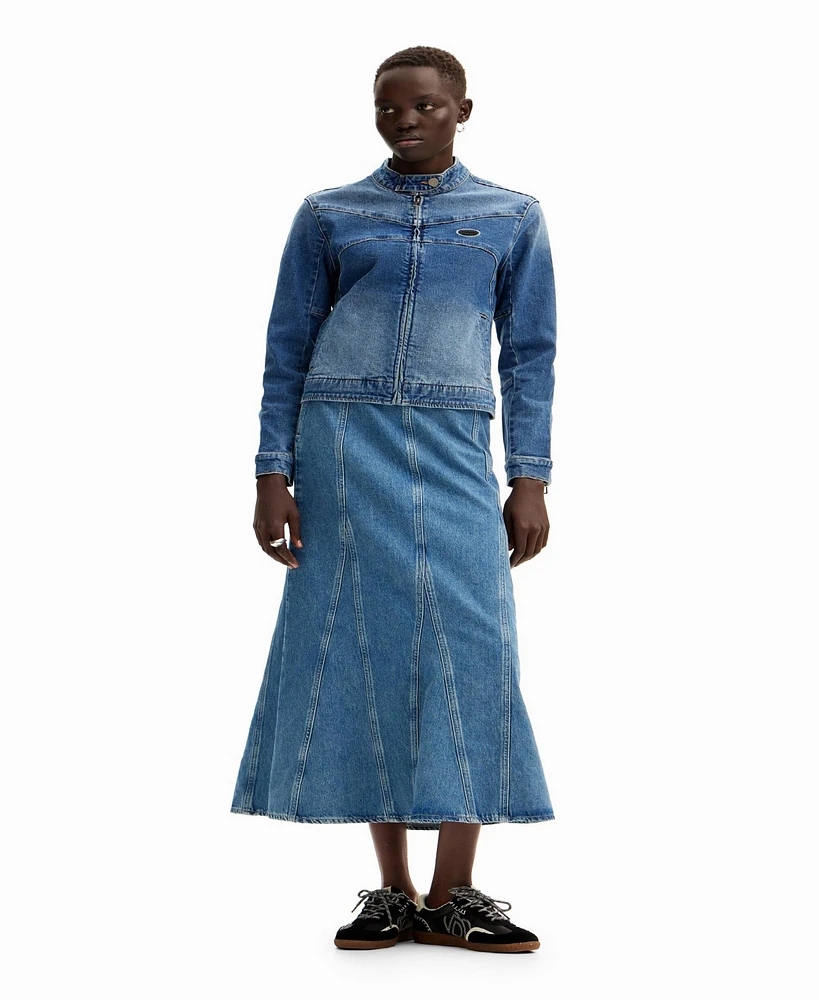 Desigual Women's Long denim skirt