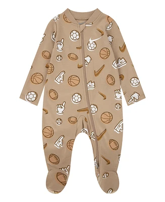 Nike Baby Boys E1D1 Sport Ball Printed Footed Coverall