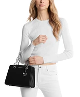 Michael Kors Cynthia Small North South Leather Satchel