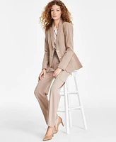 Tahari Asl Women's Two-Button Peak-Collar Cargo Blazer