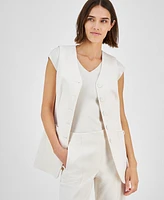 Anne Klein Women's Five-Button V-Neck Vest