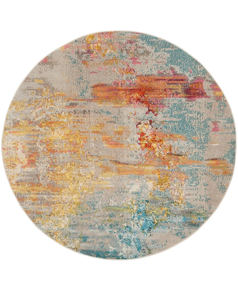 Nourison Home Celestial CES02 7'10"x7'10" Round Area Rug