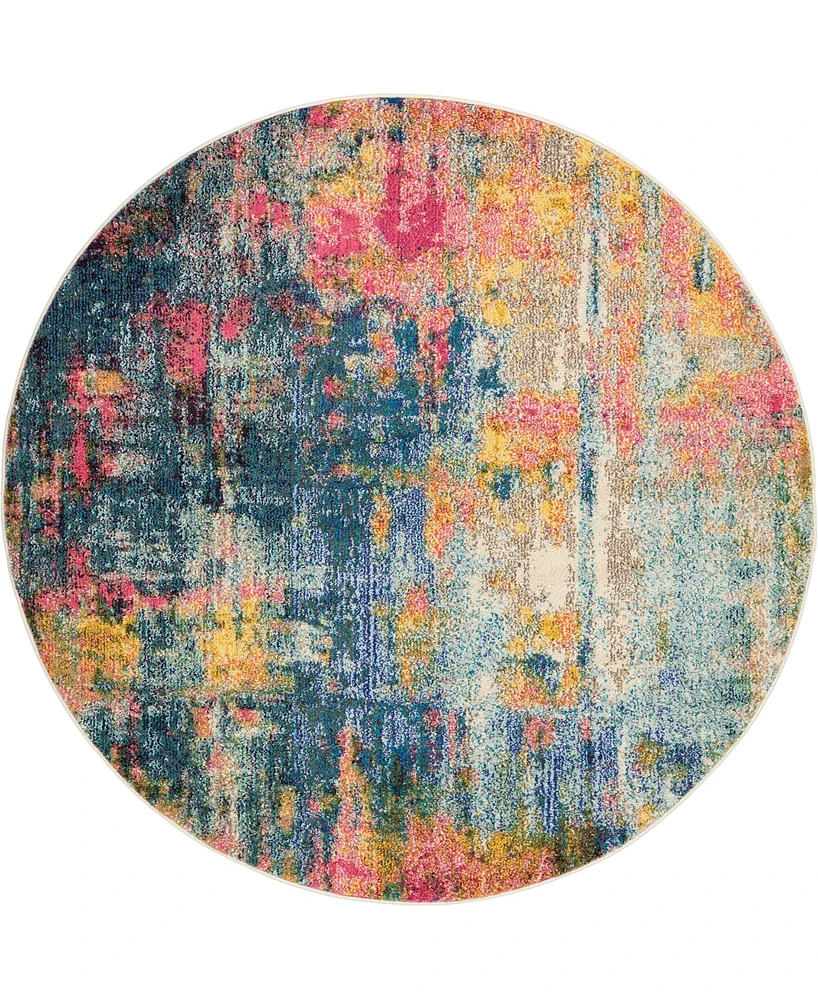 Nourison Home Celestial CES09 4'x4' Round Area Rug