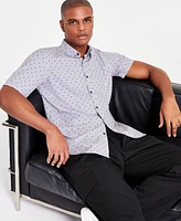 Alfani Men's Alfatech Geometric Circle Print Shirt, Exclusively at Macy's