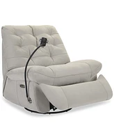 Bovell Fabric Power Swivel Glide Recliner, Created for Macy's