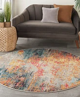 Nourison Home Celestial CES15 4'x4' Round Area Rug