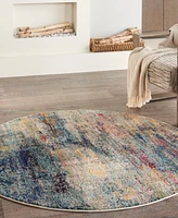 Nourison Home Celestial CES16 5'3"x5'3" Round Area Rug