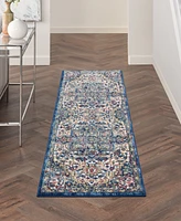 Nourison Home Ankara Global ANR15 2'4"x8' Runner Area Rug