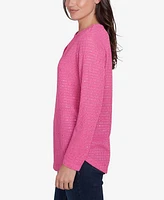 Ruby Rd. Petite Diamond Detail Sequin Knit Top