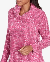 Ruby Rd. Petite Cowl Neck Cozy Boucle Knit Top