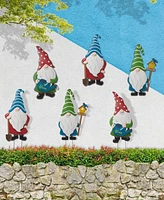 Glitzhome 36"H Gnome Yard Stake or Wall Decor Set of 3