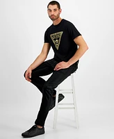 Guess Men's Relaxed-Fit Metallic Chain Triangle Logo Graphic T-Shirt