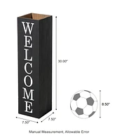 Glitzhome 30"H Double Side Boxed Welcome Home Porch Sign