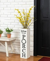 Glitzhome 30"H Double Side Boxed Welcome Porch Sign