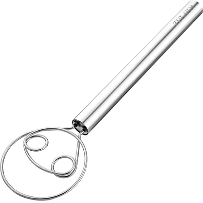 Zulay Kitchen Stainless Steel Danish Whisk for Cooking with Dough Hook