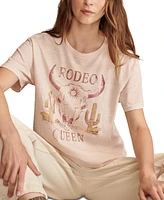 Lucky Brand Women's Cotton Rodeo Queen Boyfriend Tee