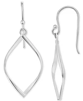 Giani Bernini Polished Navette Open Drop Earrings in Sterling Silver, Created for Macy's