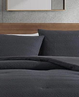 Kenneth Cole New York Crosswalk Herringbone Embossed -Pc. Duvet Cover Set