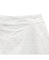 Hope & Henry Women's Organic Cotton Eyelet Skort