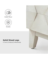 Hulala Home Ethel Contemporary 2 - Drawer Nightstand with Solid Wood Legs