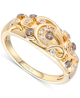 Le Vian Nude Diamond & Chocolate Diamond Ring (1/6 ct. t.w.) in 14k Honey Gold