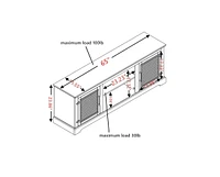 Streamdale Furniture Farmhouse Rattan Tv Console with Storage and Doors (65")