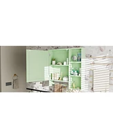 Simplie Fun Wall Mounted Bathroom Storage Cabinet, Medicine Cabinets with large mirror door