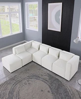 Cozy Modular Sofa: Versatile Chenille Upholstery, Ottoman Included